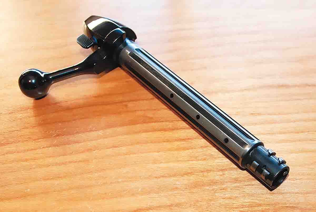 Mark V rifles include a unique, multi-lug arrangement on the bolt. The .240 Weatherby includes six locking lugs. Larger rifles have nine lugs.
